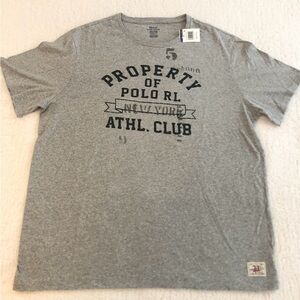 Polo Ralph Lauren T Shirt Mens Size XXL NEW Gray Prop Of Polo RL Athl Club RARE